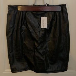 Faux leather skirt